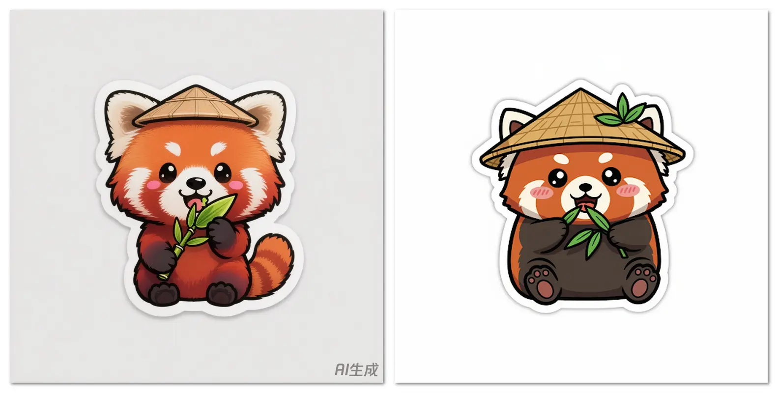 风格化插图和贴纸（Hunyuan Image 3.0 VS Nano Banana）