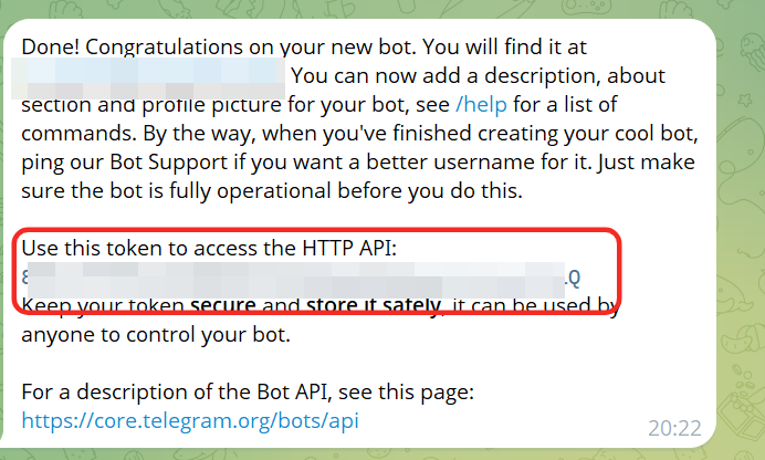 BotFather 获取 Bot Token
