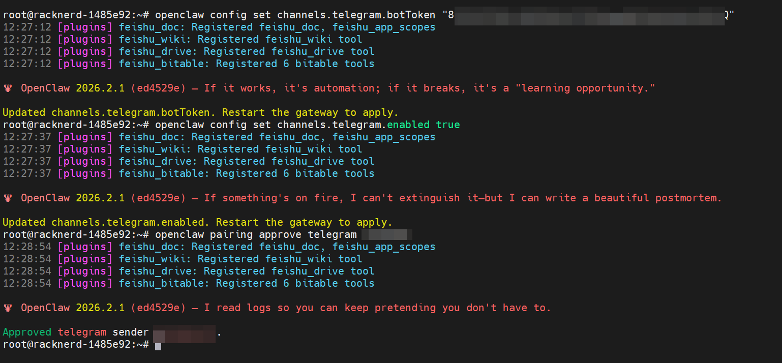 OpenClaw配置Pairing code