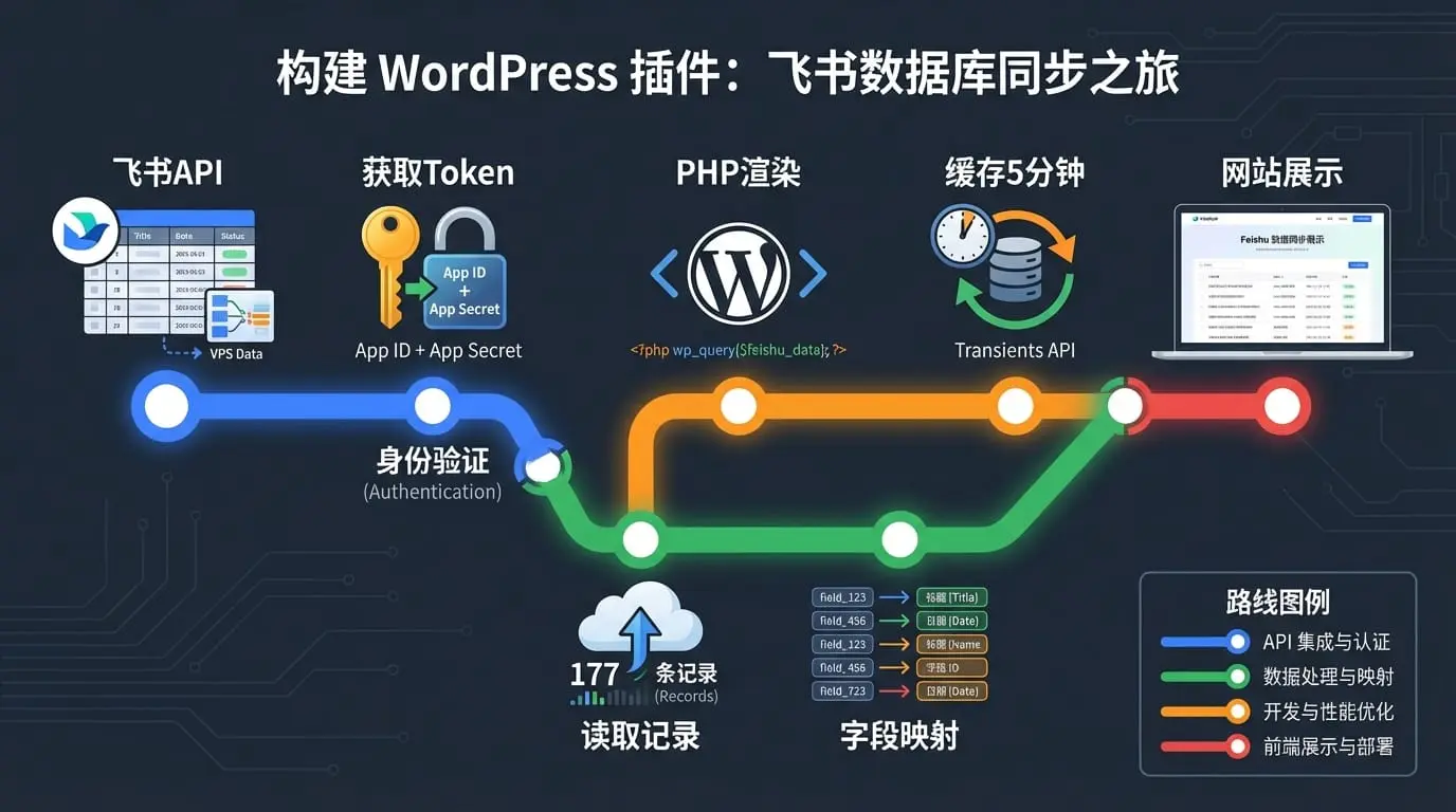 从零开发一个WordPress插件：把飞书多维表格数据搬到网站