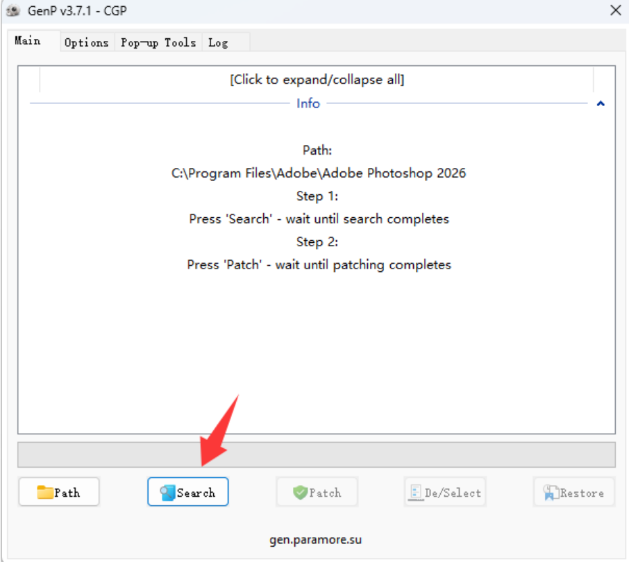 Adobe Photoshop GenP - search