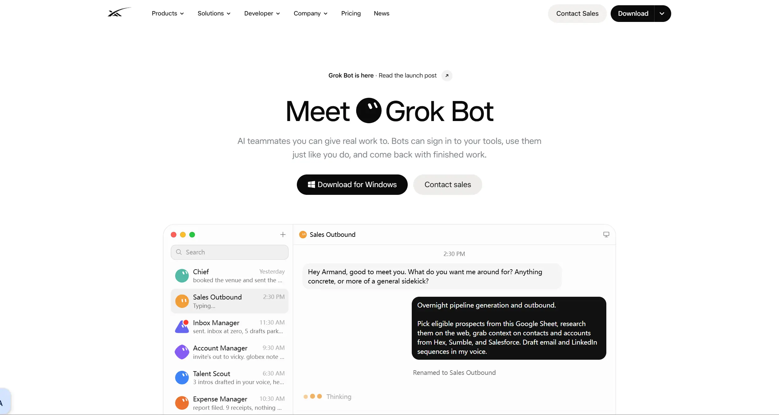 Grok Bot:xAI推出的AI数字员工,拥有独立电脑,可24小时自动完成工作